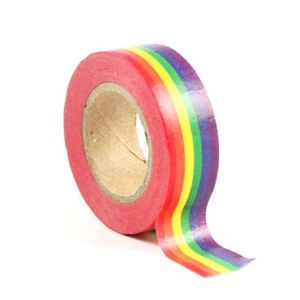 Vivid Rainbow Stripe Washi Tape